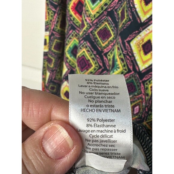 LuLaRoe Carly Dress Women's XXS Bright Multi High-Low Hem Easy Care Comfort - Picture 5 of 7